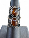 Orange Kyanite Solid 925 Sterling Silver Ring 6