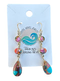 Kingman Pink Dahlia Solid 925 Sterling Silver Earrings