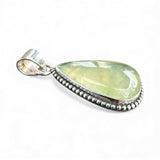 Prehnite Solid 925 Sterling Silver Pendant