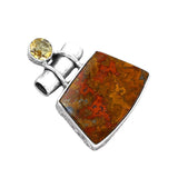 Rare Cady Mountain Agate Solid 925 Sterling Silver Pendant