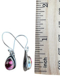 Kingman Red Rose Dahlia Solid 925 Sterling Silver Earrings