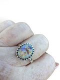 Monarch Opal Solid 925 Sterling Silver Ring 9