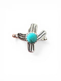 Kingman Turquoise Cactus Solid 925 Sterling Silver Ring 8