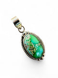 Sonoran Gold Turquoise Solid 925 Sterling Silver Pendant