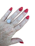 Angel Aura Druzy Solid 925 Sterling Silver Ring 8