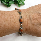 Sunstone Solid 925 Sterling Silver Bracelet
