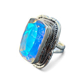 Mercury Mystic Topaz Solid 925 Sterling Silver Ring 8