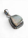 Raw Ethiopian Opal Solid 925 Sterling Silver Pendant