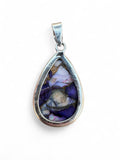 Kingman Violet Dahlia Solid 925 Sterling Silver Pendant