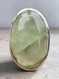 Prehnite Solid 925 Sterling Silver Ring 7
