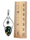 Ocean Jasper & Prasiolite Solid 925 Sterling Silver Pendant