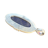 Carved Labradorite Solid 925 Sterling Silver Pendant