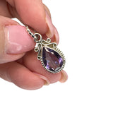 African Amethyst Solid 925 Sterling Silver Pendant