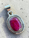 Ruby Solid 925 Sterling Silver Pendant