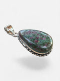 Ruby Fuchsite Silver Overlay Pendant