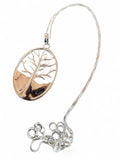 Tree of Life Solid 925 Sterling Silver Pendant Necklace 18”
