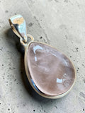 Rose Quartz Solid 925 Sterling Silver Pendant