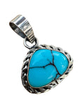 Egyptian Turquoise Solid 925 Sterling Silver Pendant
