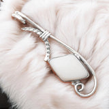 White Opal Solid 925 Sterling Silver Pendant
