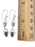 Blue Topaz Solid 925 Sterling Silver Earrings