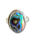 Abalone Solid 925 Sterling Silver Ring 7