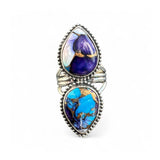 Kingman Purple Dahlia Solid 925 Sterling Silver Ring 8