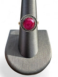 Ruby Solid 925 Sterling Silver Ring 8