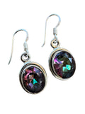 Rainbow Fire Topaz Solid 925 Sterling Silver Earrings