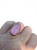Pink Moonstone Solid 925 Sterling Silver Ring 5.5