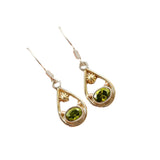 Peridot Solid 925 Sterling Silver Earrings