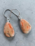 Sponge Coral Solid 925 Sterling Silver Earrings