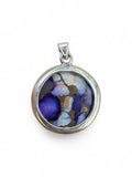 Kingman Violet Dahlia Solid 925 Sterling Silver Pendant