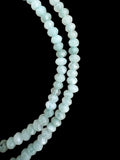 4 mm Light Aquamarine beaded Necklace 18 inches
