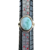 Caribbean Larimar Solid 925 Sterling Silver Ring 4