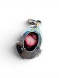 Kingman Red Rose Dahlia Solid 925 Sterling Silver Pendant
