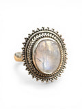 Rainbow Moonstone Solid 925 Sterling Silver Ring 9
