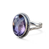 Amethyst Solid 925 Sterling Silver Ring 9