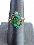 aSonoran Gold Turquoise Solid 925 Sterling Silver Ring 8