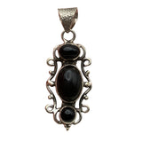 Black Onyx Solid 925 Sterling Silver Pendant