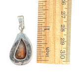 Mexican Fire Opal Solid 925 Sterling Silver Pendant