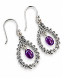 Amethyst Solid 925 Sterling Silver Earrings