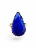 Blue Lapis Solid 925 Sterling Silver Ring 8