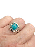 Kingman Turquoise Solid 925 Sterling Silver Ring 6