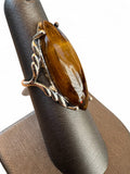 Tiger Eye Solid 925 Sterling Silver Ring 6