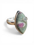 Ruby Fuchsite Solid 925 Sterling Silver Ring 7
