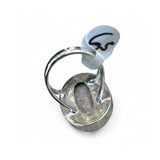 Fossilized Coral Solid 925 Sterling Silver Ring 6.5