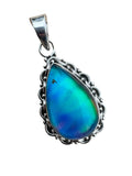 Aurora Opal Solid 925 Sterling Silver Pendant