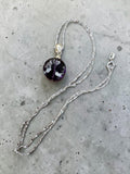 Amethyst Solid 925 Sterling Silver Pendant with chain