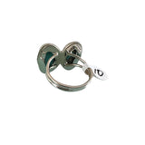 Butterfly Carved Tibetan Turquoise Solid 925 Sterling Silver Ring 10