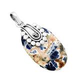 Sodalite Solid 925 Sterling Silver Pendant